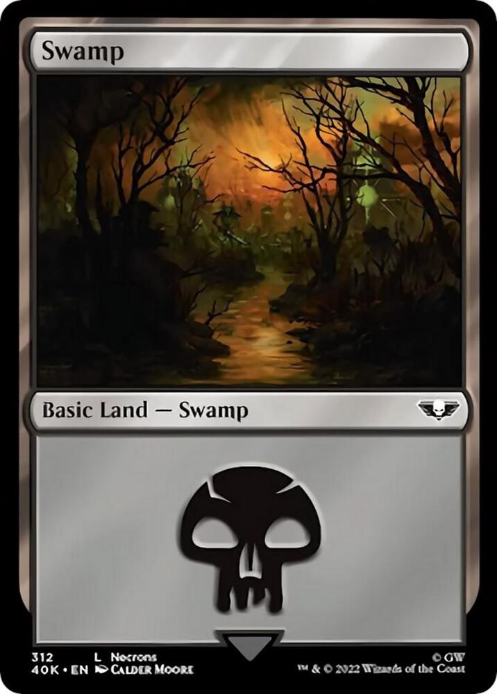 Swamp (312) (Surge Foil) [Warhammer 40,000 Commander]