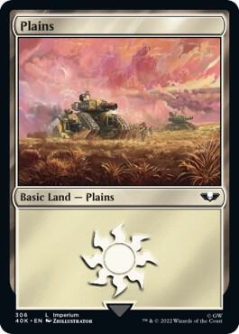 Plains (306) (Surge Foil) [Warhammer 40,000 Commander]