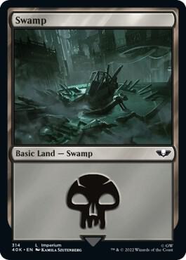 Swamp (314) (Surge Foil) [Warhammer 40,000 Commander]