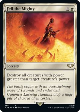 Fell the Mighty (Surge Foil) (186) [Warhammer 40,000 Commander]