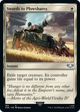 Swords to Plowshares (Surge Foil) (190) [Warhammer 40,000 Commander]