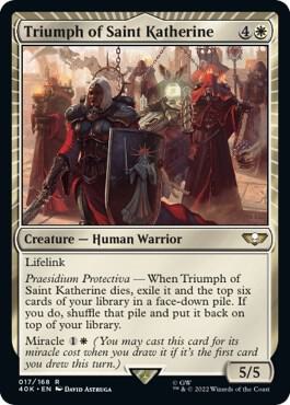 Triumph of Saint Katherine (Surge Foil) (17) [Warhammer 40,000 Commander]