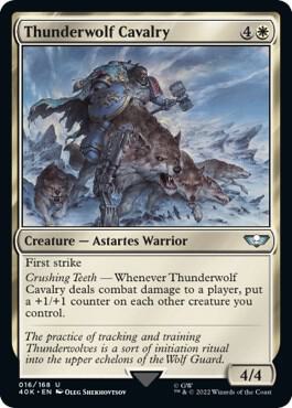Thunderwolf Cavalry (Surge Foil) (16) [Warhammer 40,000 Commander]