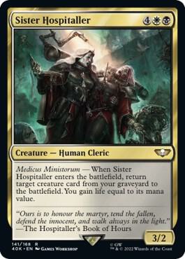 Sister Hospitaller (Surge Foil) (141) [Warhammer 40,000 Commander]