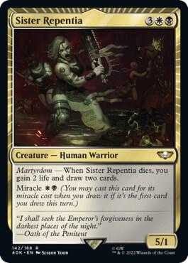 Sister Repentia (Surge Foil) (142) [Warhammer 40,000 Commander]