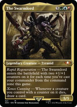 The Swarmlord (Display Commander) (Foil Etched) - Thick Stock (321) [Warhammer 40,000 Commander] [Etched]