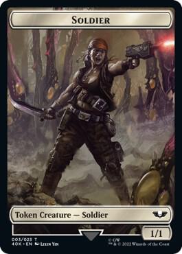Soldier (003) // Ultramarines Honour Guard Double-Sided Token (Surge Foil) (3 // 6) [Warhammer 40,000 Commander]