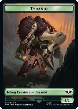 Tyranid (017) // Tyranid Warrior Double-Sided Token (Surge Foil) (17 // 19) [Warhammer 40,000 Commander]