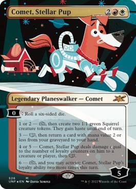 Comet, Stellar Pup (Borderless) (Galaxy Foil) (526) [Unfinity] [Borderless]