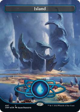 Island (487) (Borderless) (Galaxy Foil) [Unfinity]