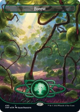 Forest (490) (Borderless) (Galaxy Foil) [Unfinity]