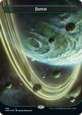 Forest (495) (Borderless) (Galaxy Foil) [Unfinity]