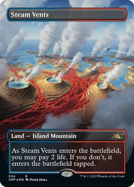 Steam Vents (Borderless) (Galaxy Foil) (534) [Unfinity] [Borderless]