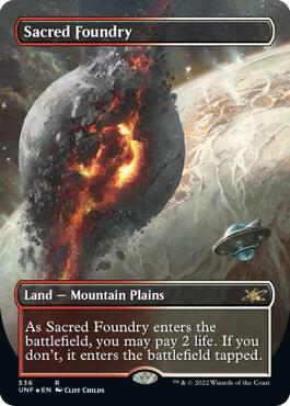 Sacred Foundry (Borderless) (Galaxy Foil) (536) [Unfinity] [Borderless]