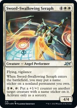 Sword-Swallowing Seraph (Galaxy Foil) (316) [Unfinity]