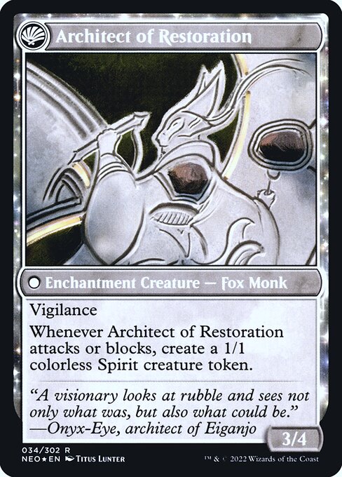 The Restoration of Eiganjo (34) [Prerelease Cards] Reverse