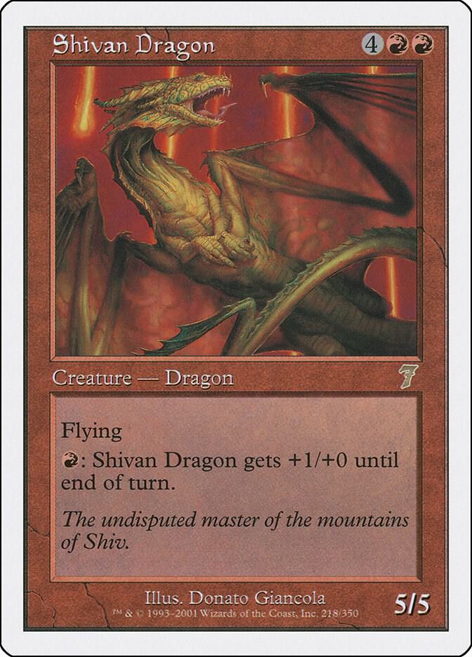 Shivan Dragon (218) [Seventh Edition]