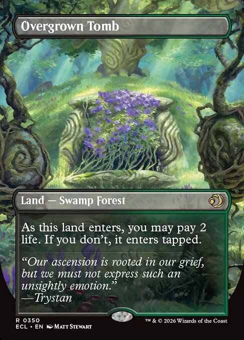Overgrown Tomb (Borderless) (350) [Lorwyn Eclipsed] Reverse