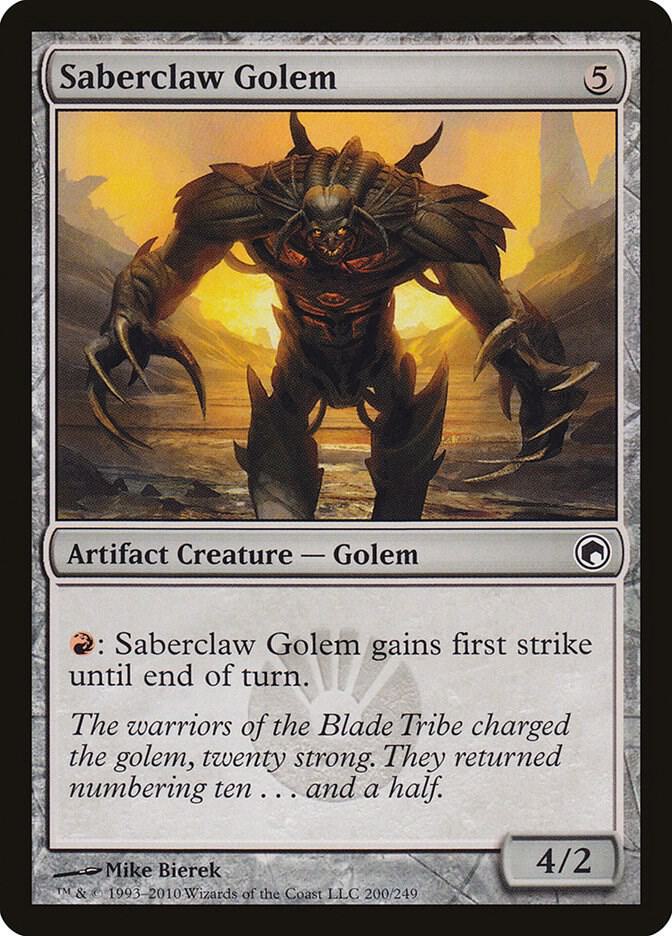 Saberclaw Golem (200) [Scars of Mirrodin]