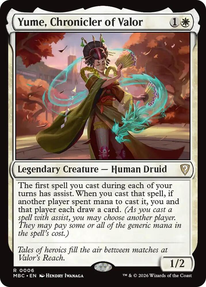 Yume, Chronicler of Valor (6) [Mystery Booster Commander Edition]