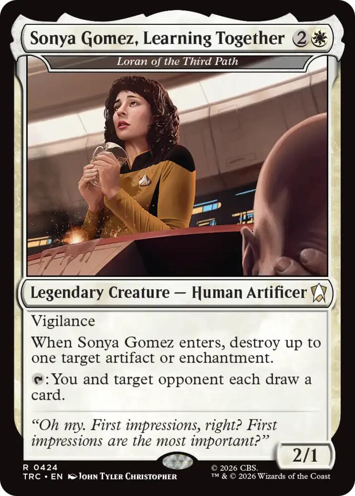 Sonya Gomez, Learning Together - Loran of the Third Path (Surge Foil) (424) [Star Trek Commander]