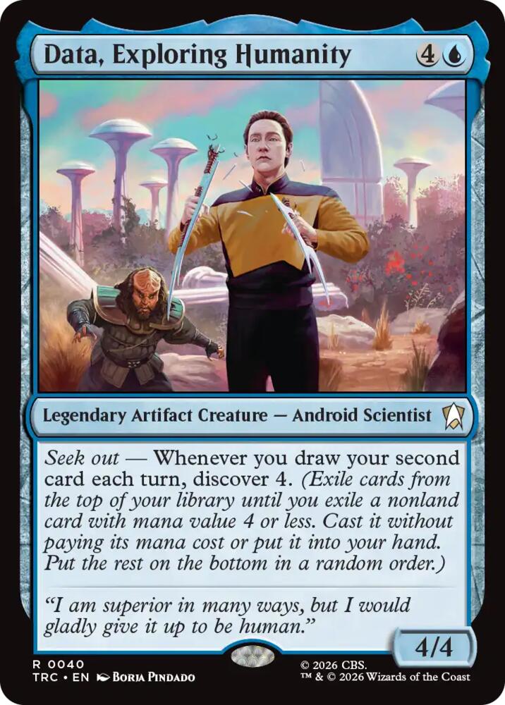 Data, Exploring Humanity (Surge Foil) (40) [Star Trek Commander]