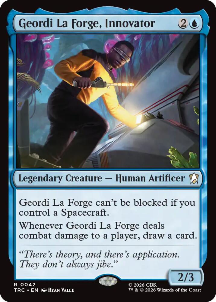 Geordi La Forge, Innovator (Surge Foil) (42) [Star Trek Commander]