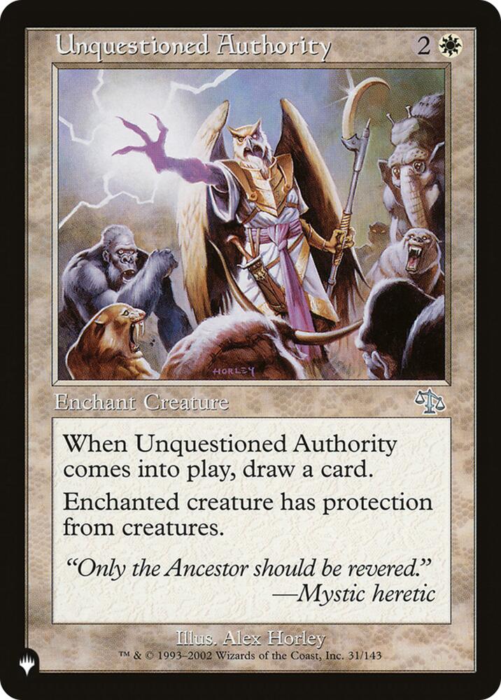 Unquestioned Authority (31) [The List]