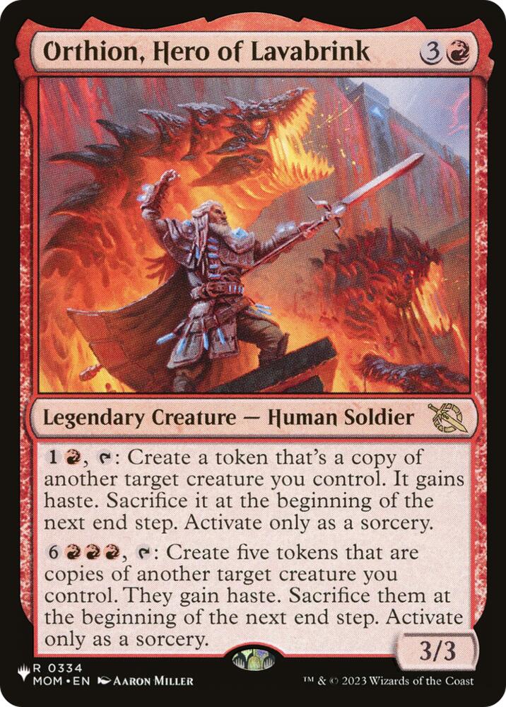 Orthion, Hero of Lavabrink (334) [The List]