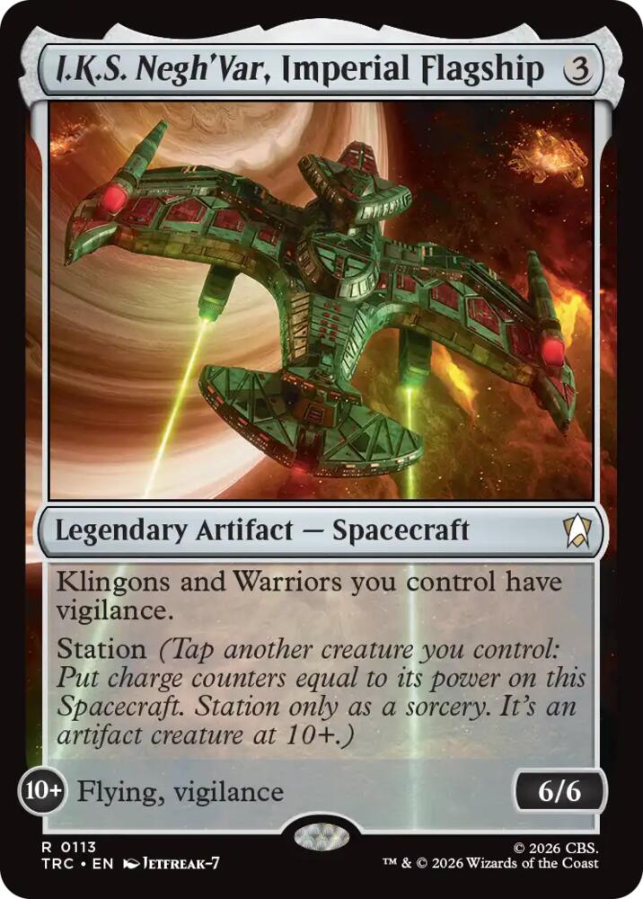 I.K.S. Negh'Var, Imperial Flagship (Surge Foil) (113) [Star Trek Commander]
