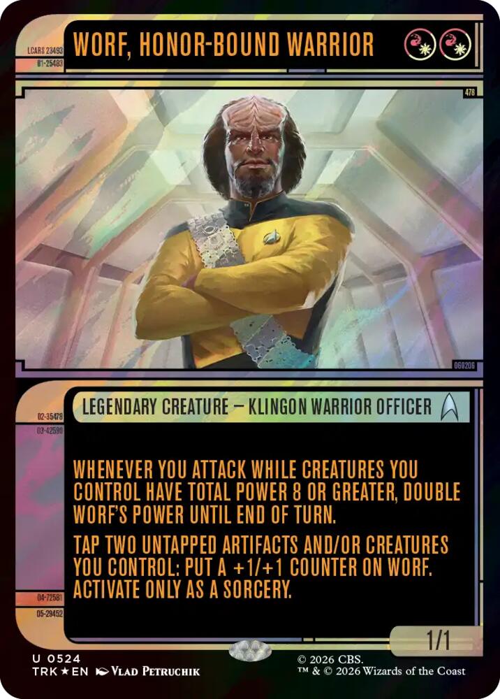 Worf, Honor-Bound Warrior (Showcase) (0524) (Surge Foil) [Star Trek]