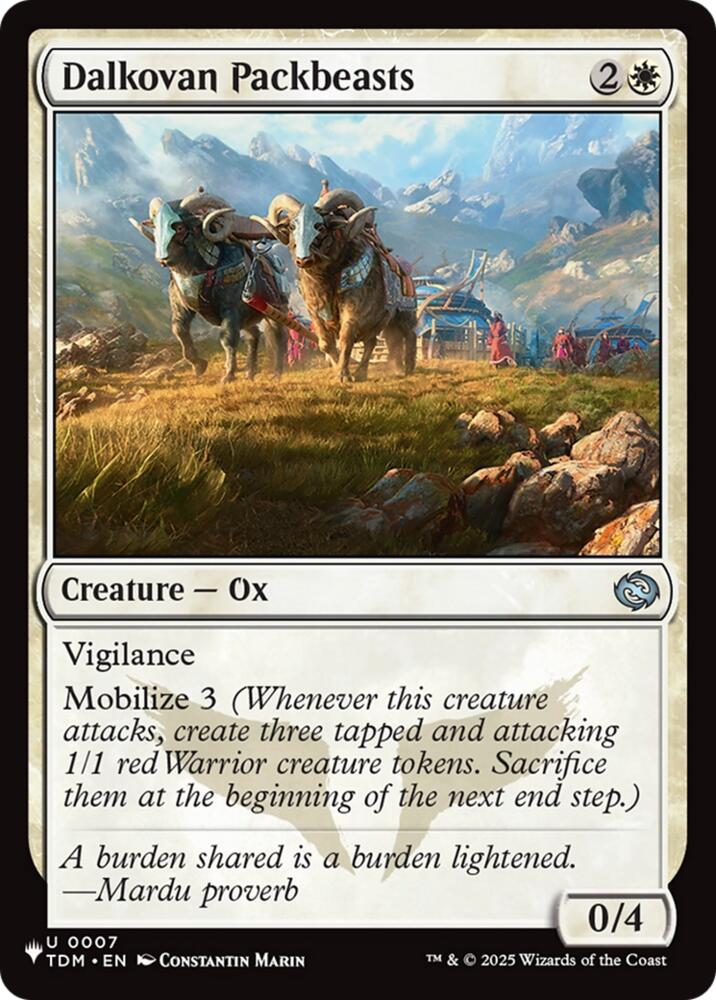 Dalkovan Packbeasts (7) [The List]