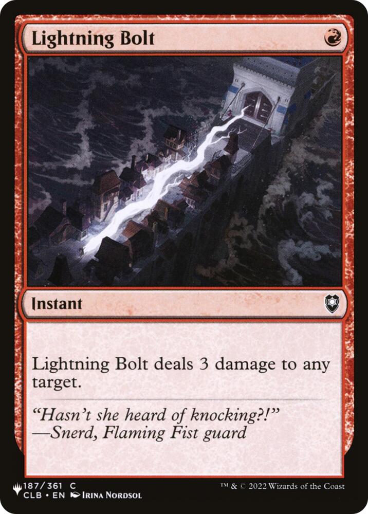 Lightning Bolt (CLB) (187) [The List]