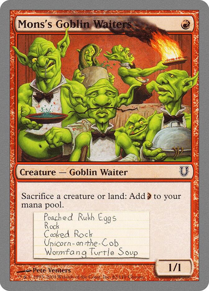 Mons's Goblin Waiters (82) [Unhinged]