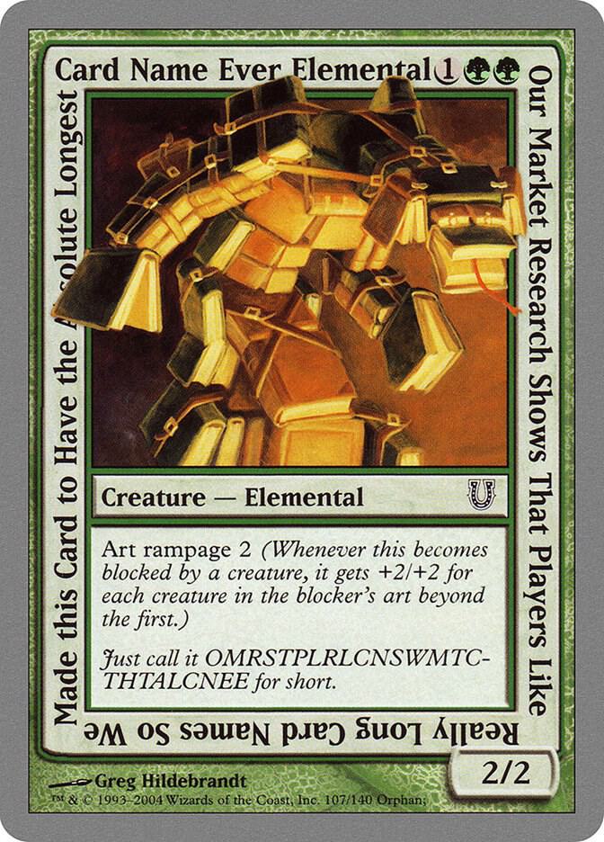 Our Market Research Shows That Players Like Really Long Card Names.... (107) [Unhinged]