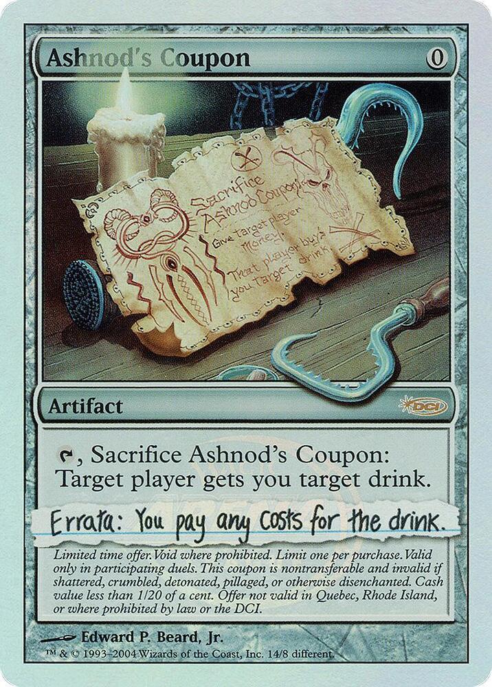 Ashnod's Coupon (14) [Arena Promos]