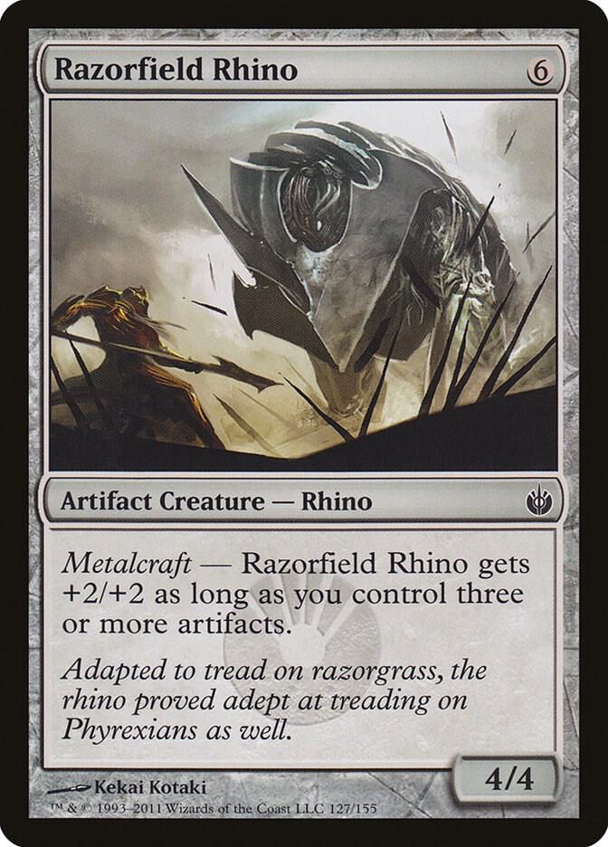 Razorfield Rhino (127) [Mirrodin Besieged]