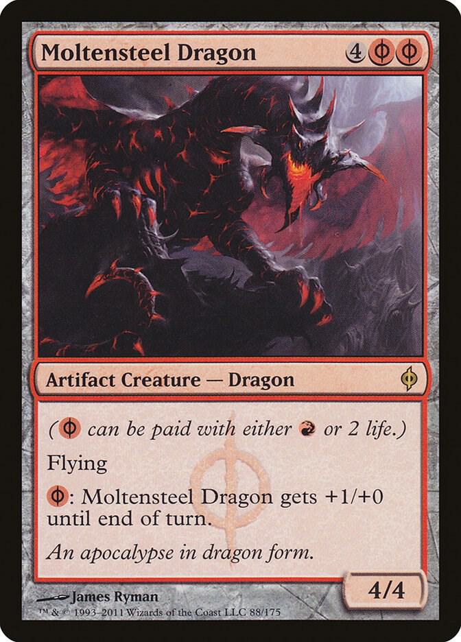 Moltensteel Dragon (88) [New Phyrexia]