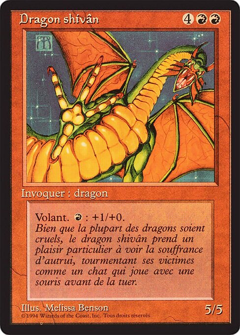 Shivan Dragon (177) [Foreign Black Border]