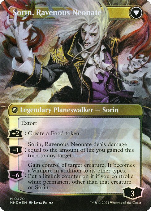 Sorin of House Markov (Borderless) (Textured Foil) (470) [Modern Horizons 3] Reverse