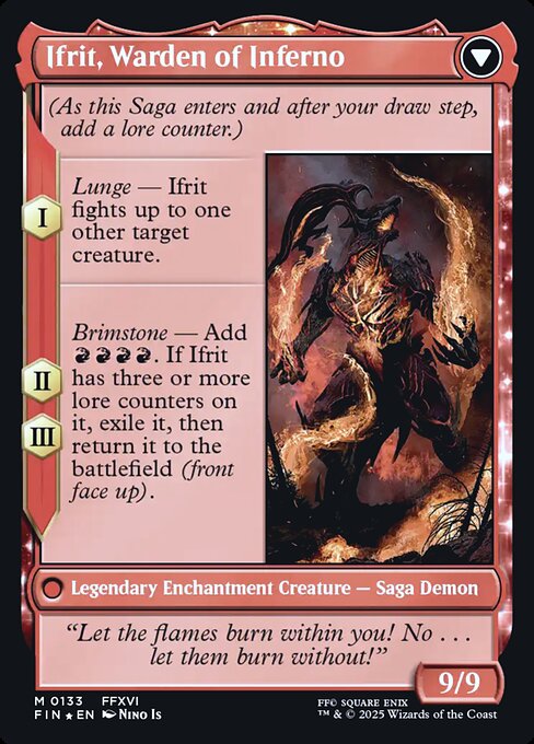 Clive, Ifrit's Dominant (133) [Prerelease Cards] Reverse