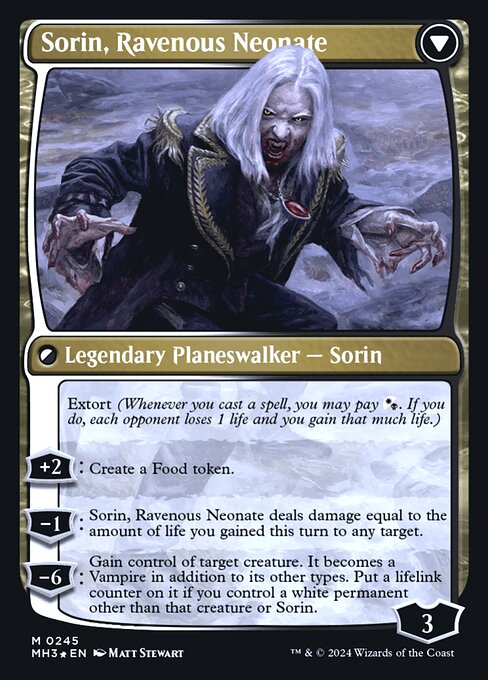 Sorin of House Markov (245) [Prerelease Cards] Reverse