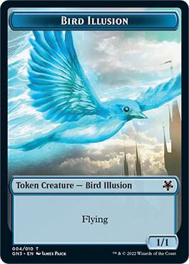 Bird Illusion // Elf Warrior Double-Sided Token (4 // 9) [Game Night: Free-for-All]
