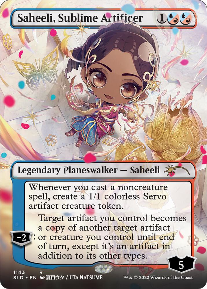 Saheeli, Sublime Artificer (Borderless) (1143) [Secret Lair Drop] [Borderless]