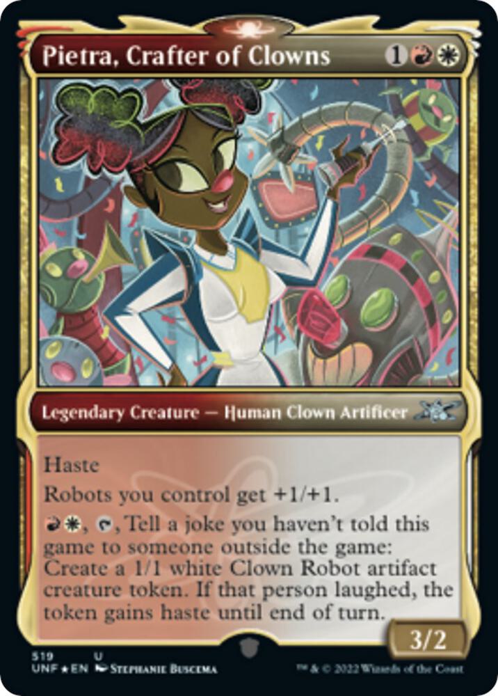 Pietra, Crafter of Clowns (Showcase) (Galaxy Foil) (519) [Unfinity] [Showcase]