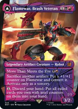 Flamewar, Brash Veteran (Shattered Glass) (24) [Transformers] [Borderless]