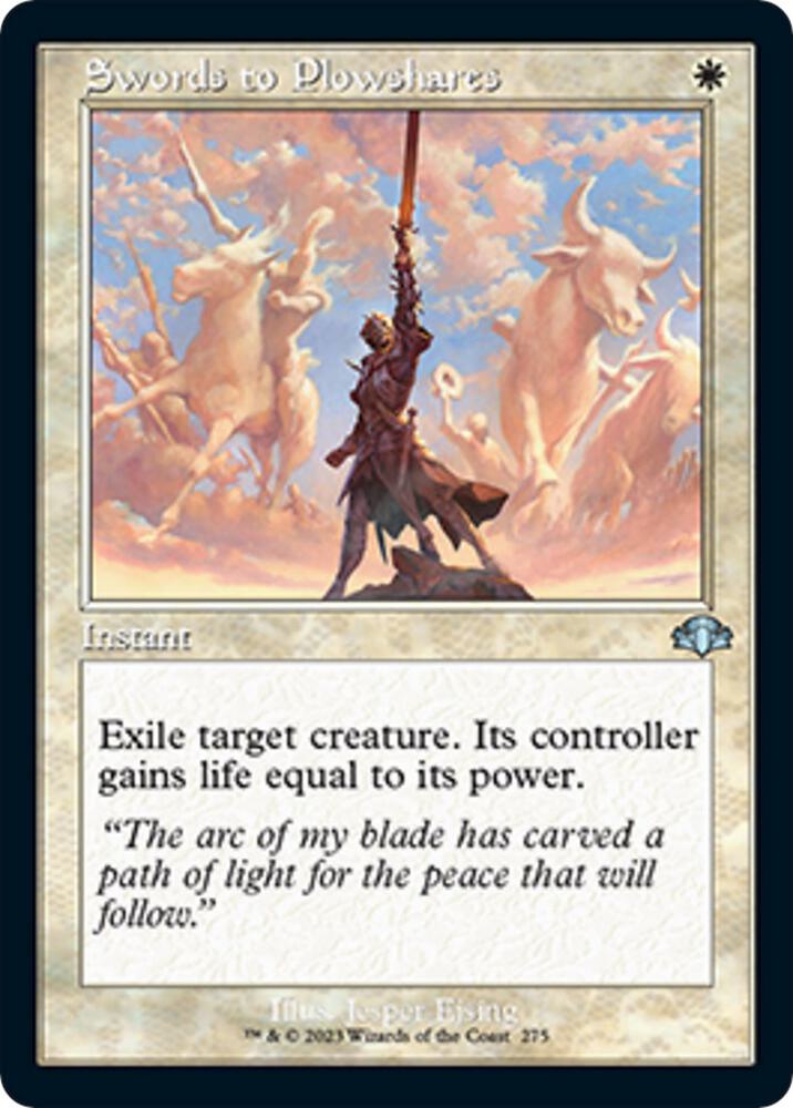 Swords to Plowshares (Retro Frame) (275) [Dominaria Remastered]