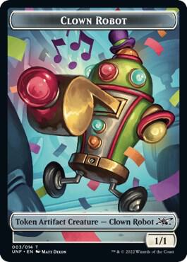 Clown Robot (003) // Food (011) Double-sided Token [Unfinity]