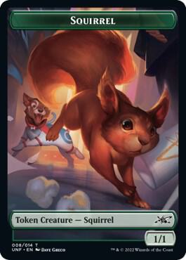 Squirrel // Food (010) Double-sided Token [Unfinity]