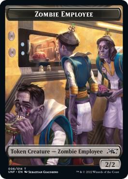 Zombie Employee // Storm Crow Double-sided Token [Unfinity]